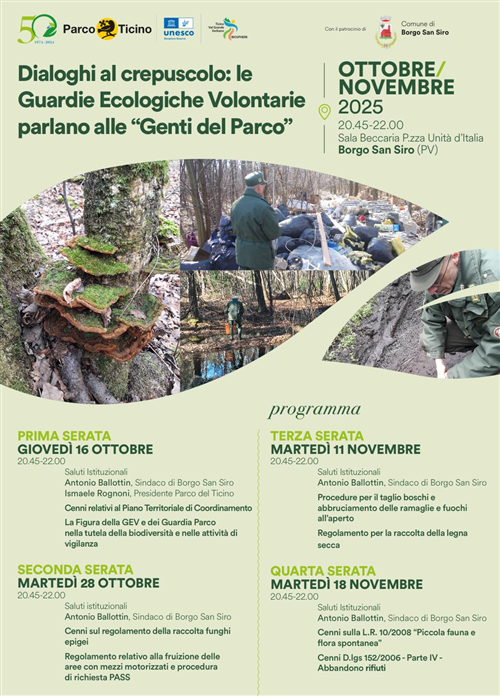 Incontri con il Parco Lombardo della Valle del Ticino per l'organizzazione della manifestazione  intitolata "Dialoghi al Crepuscolo