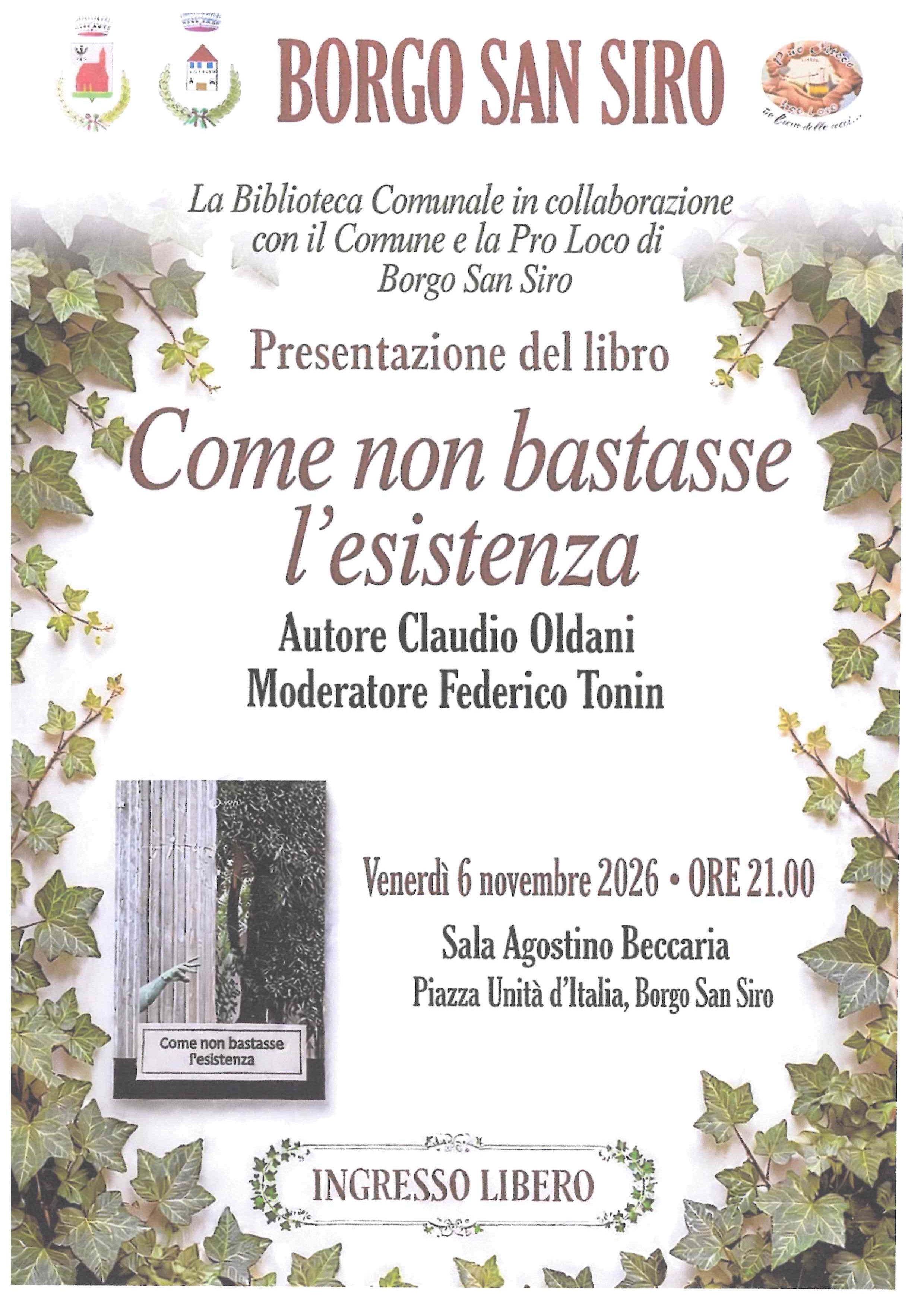 presentazione libro: "come non bastasse l'esistenza"